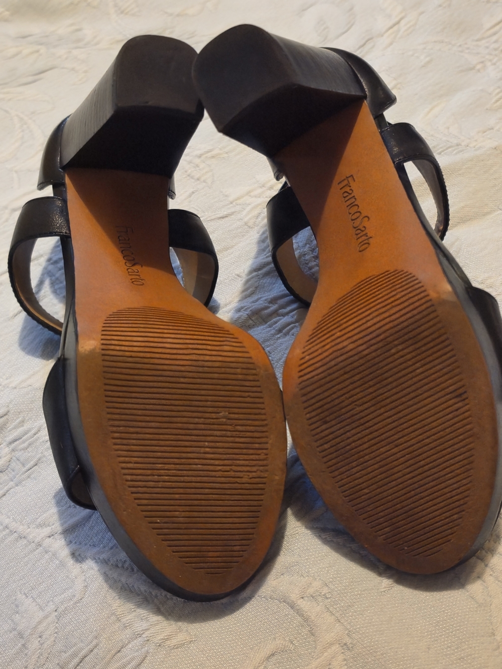 Franco Sarto-Myriad Black T-Zip Block Heel Sandal - Picture 7 of 16